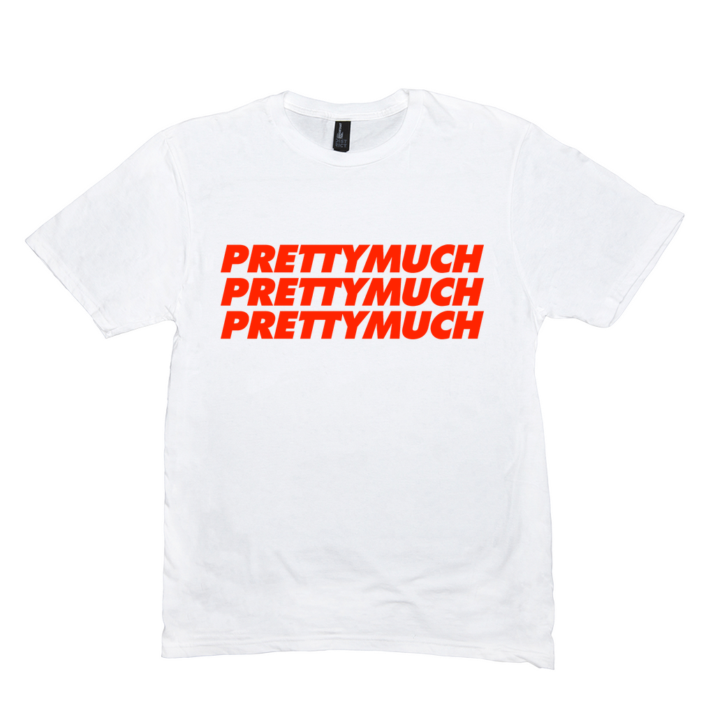 Stacked Logo White Tee