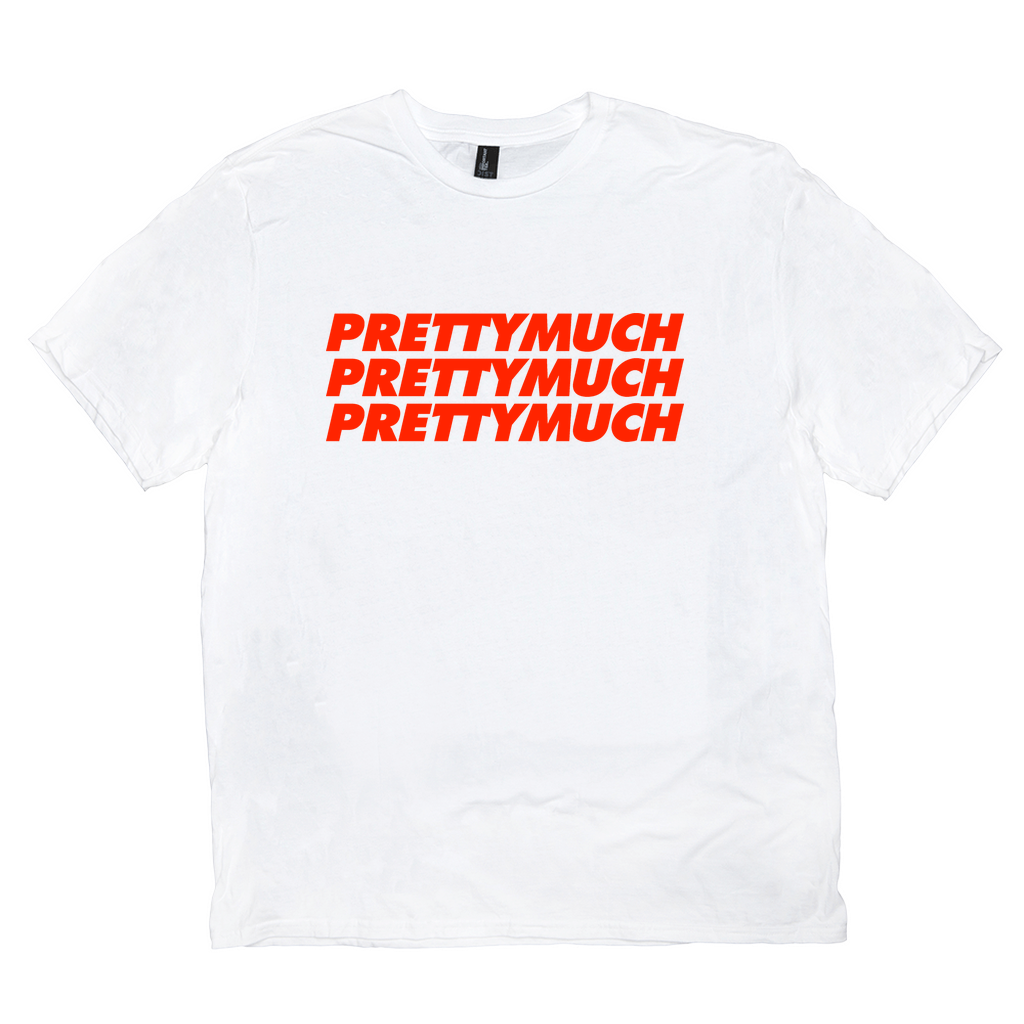 Stacked Logo White Tee